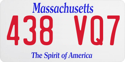 MA license plate 438VQ7