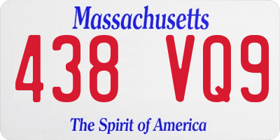 MA license plate 438VQ9