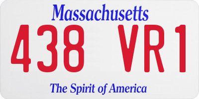 MA license plate 438VR1