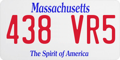MA license plate 438VR5