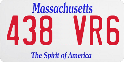 MA license plate 438VR6