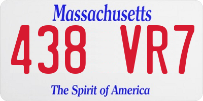 MA license plate 438VR7
