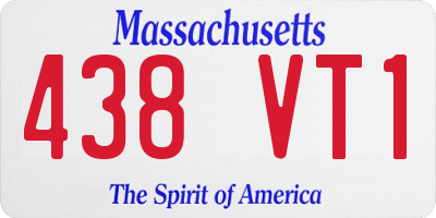MA license plate 438VT1