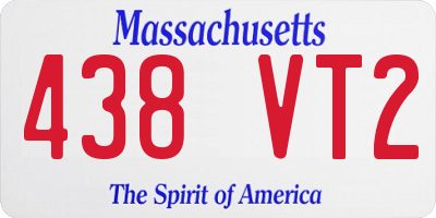 MA license plate 438VT2