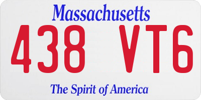 MA license plate 438VT6