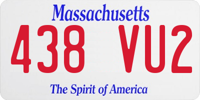 MA license plate 438VU2