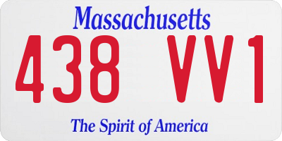 MA license plate 438VV1