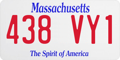 MA license plate 438VY1