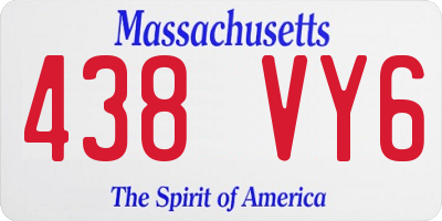 MA license plate 438VY6