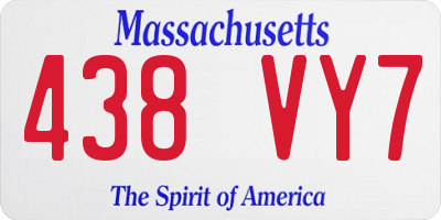 MA license plate 438VY7