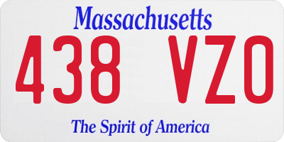 MA license plate 438VZ0
