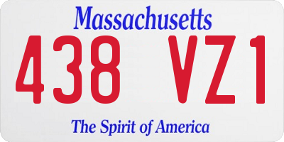 MA license plate 438VZ1