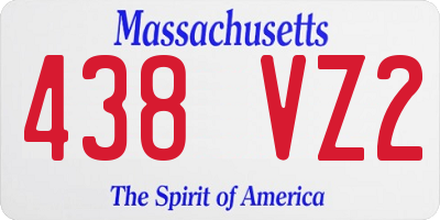 MA license plate 438VZ2