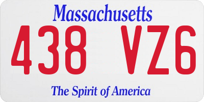 MA license plate 438VZ6