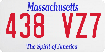 MA license plate 438VZ7