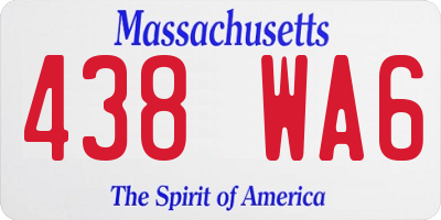 MA license plate 438WA6