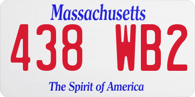 MA license plate 438WB2