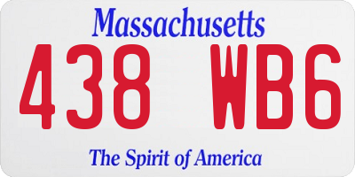 MA license plate 438WB6