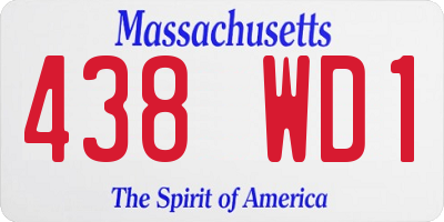 MA license plate 438WD1