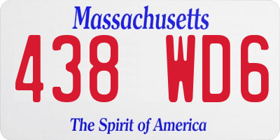 MA license plate 438WD6