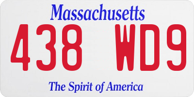 MA license plate 438WD9