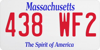 MA license plate 438WF2
