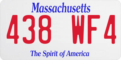 MA license plate 438WF4