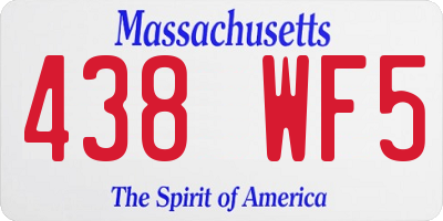 MA license plate 438WF5