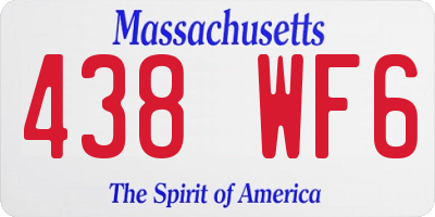 MA license plate 438WF6