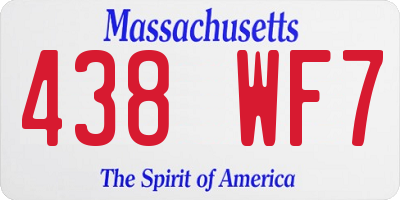 MA license plate 438WF7