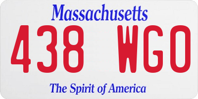 MA license plate 438WG0