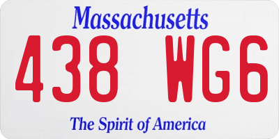 MA license plate 438WG6
