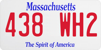 MA license plate 438WH2