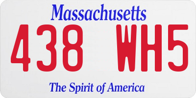 MA license plate 438WH5