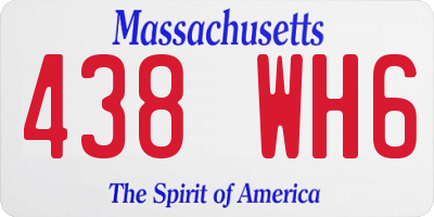 MA license plate 438WH6