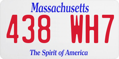 MA license plate 438WH7