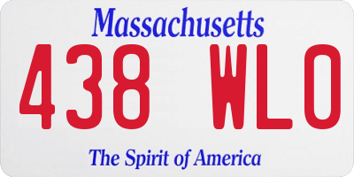 MA license plate 438WL0