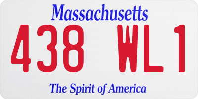 MA license plate 438WL1