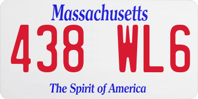 MA license plate 438WL6
