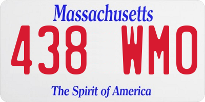 MA license plate 438WM0