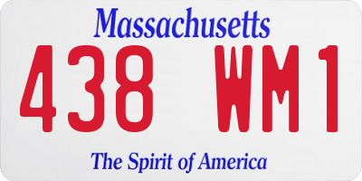 MA license plate 438WM1