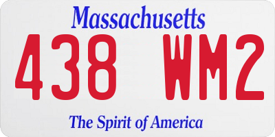 MA license plate 438WM2