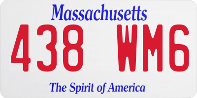 MA license plate 438WM6