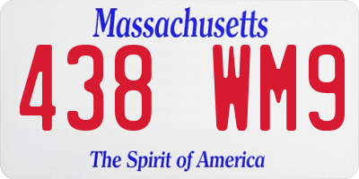MA license plate 438WM9