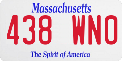 MA license plate 438WN0