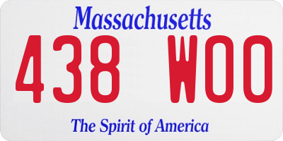 MA license plate 438WO0