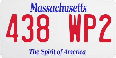 MA license plate 438WP2