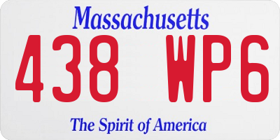 MA license plate 438WP6
