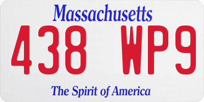 MA license plate 438WP9