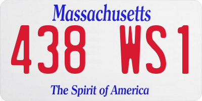 MA license plate 438WS1